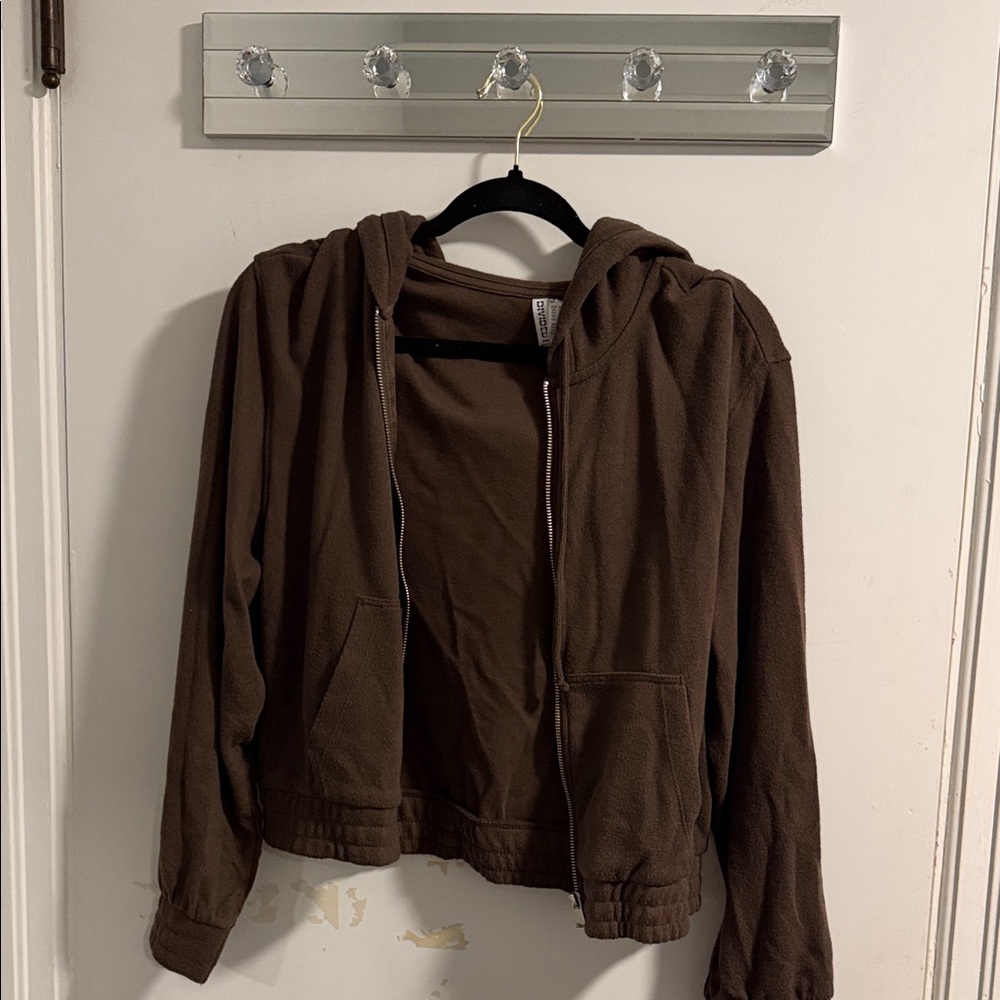 Divided Brown Hooded Jacket